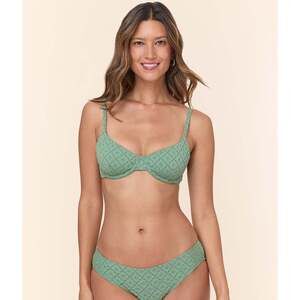 Andie The Bermuda Bikini Top - Eyelet - Eucalyptus Size MEUCALYPTUS / M